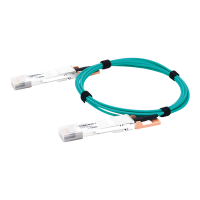 Cable AOC QSFP-DD de 400 Gbps a 400 Gbps / Cable de fibra óptica Activo / Longitud: 2 metros