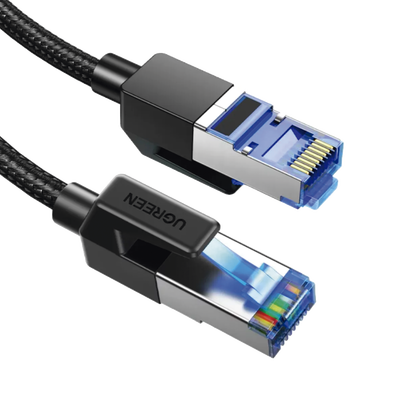 Cable Ethernet Cat8 CLASS F/FTP Redondo con Malla de Nylon 2 Metros (6.56 Pies)