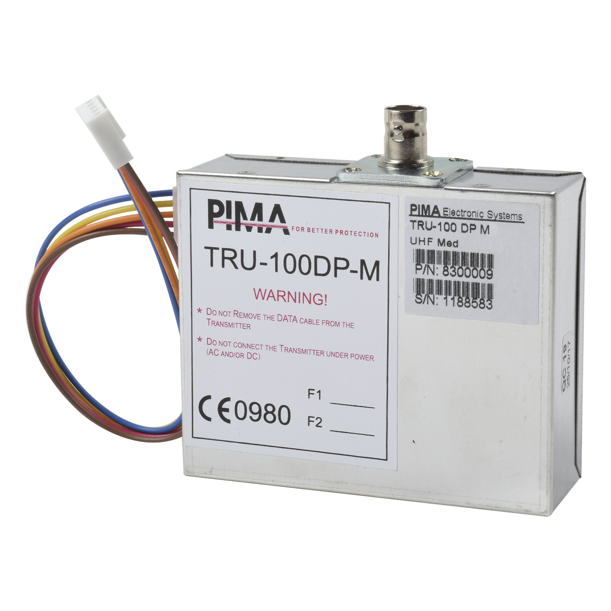 Comunicador Radio UHF para paneles de Alarma hasta 30Kms de Alcance. Frecuencia de 435 - 470 MHz. Compatible con Paneles de Alarma Serie Hunter e interfaces SAT9PID y SAT8. Potencia de 2.5W.
