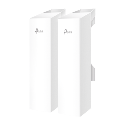 KIT de Enalce Inalámbrico Omada para Exterior / Frecuencia de 5GHz / Emparejamiento Automático / 3 puertos Gigabit / PoE Pasivo 24 Vcc o 802.3 PoEaf / Antena Direccional de 7 dBi MIMO 2x2 / Adminsitración Remota Mediante Omada