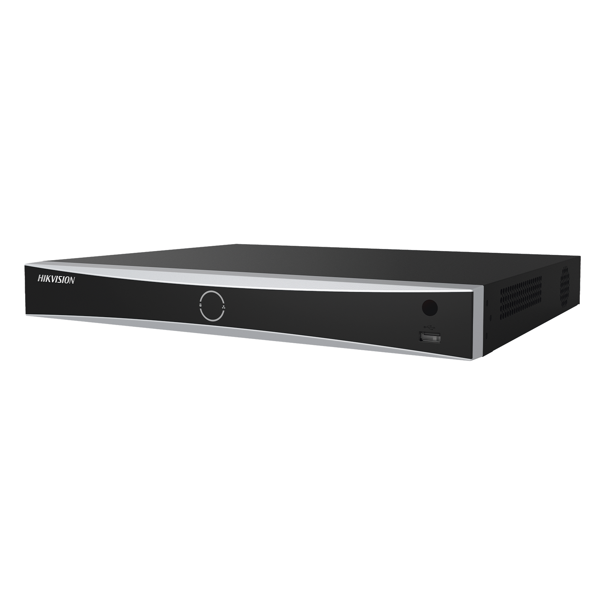 (ACUSENSE / Evita Falsas Alarmas) NVR 12 Megapixel (4K) / Reconocimiento Facial / 8 Canales IP / Base de Datos / 8 Puertos PoE+ / 2 Bahías de Disco Duro / Switch PoE 300 mts Modo Extendido — HIKVISION · SKU DS-7608NXI-I2/8P/S