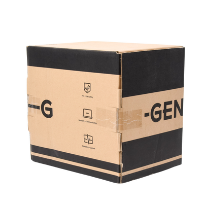 Bobina de 305 Metros (1000 Pies) Cable Par Trenzado Nivel 5 (CAT 5e) / CMR / Color Azul / 4 Pares de Conductores Sólidos de Cobre AWG 24 / Para Aplicaciones de CCTV, Redes de Datos, IP Megapixel, Control RS485