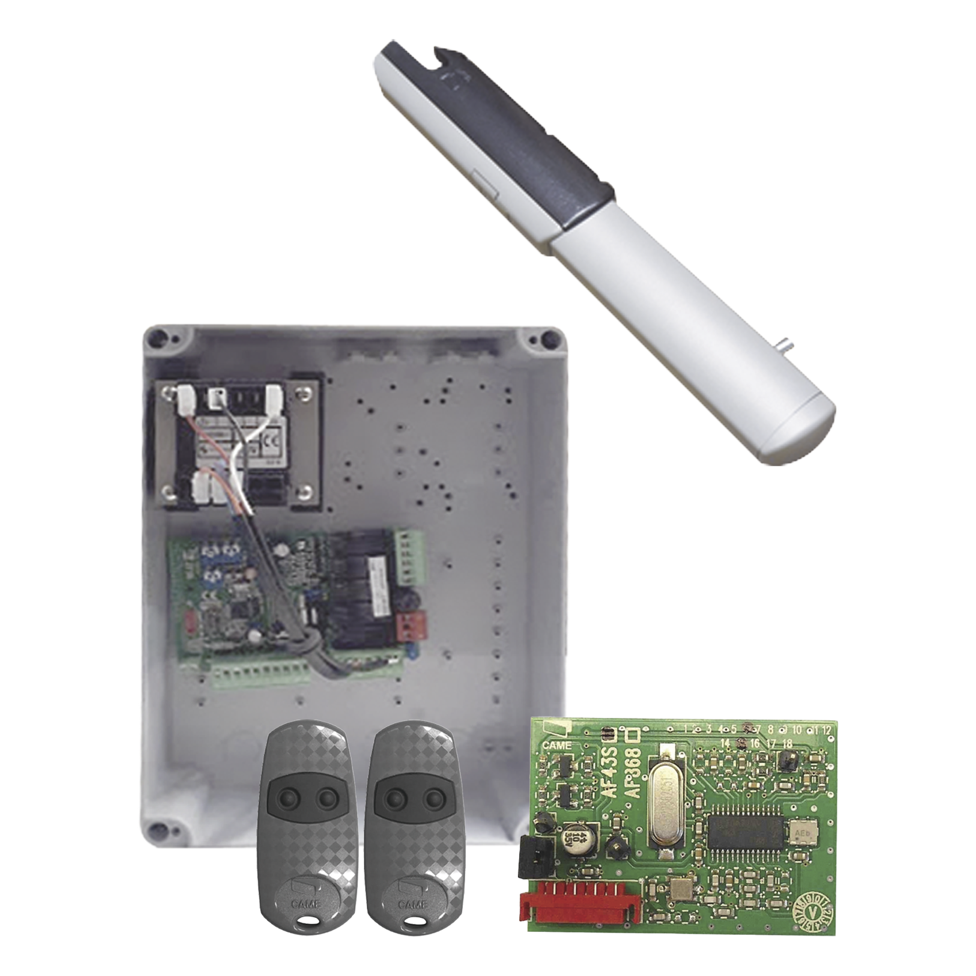 Kit de Operadores para Automatizar Portones Vehiculares Abatibles de 2 hojas / 3 m / 400 kg / Uso residencial  — CAME · SKU KIT-ATI-3010