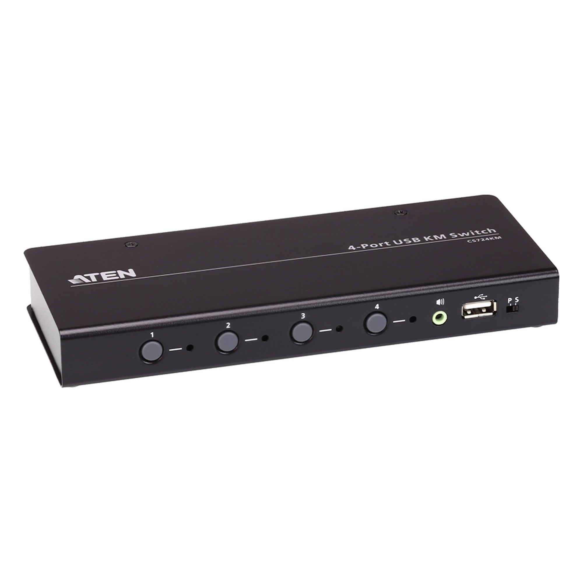 Switch KM USB / 4 Puertos / Boundless Switching / RS-232 / HDMI / Audio / Control de 4 a 8 Computadoras