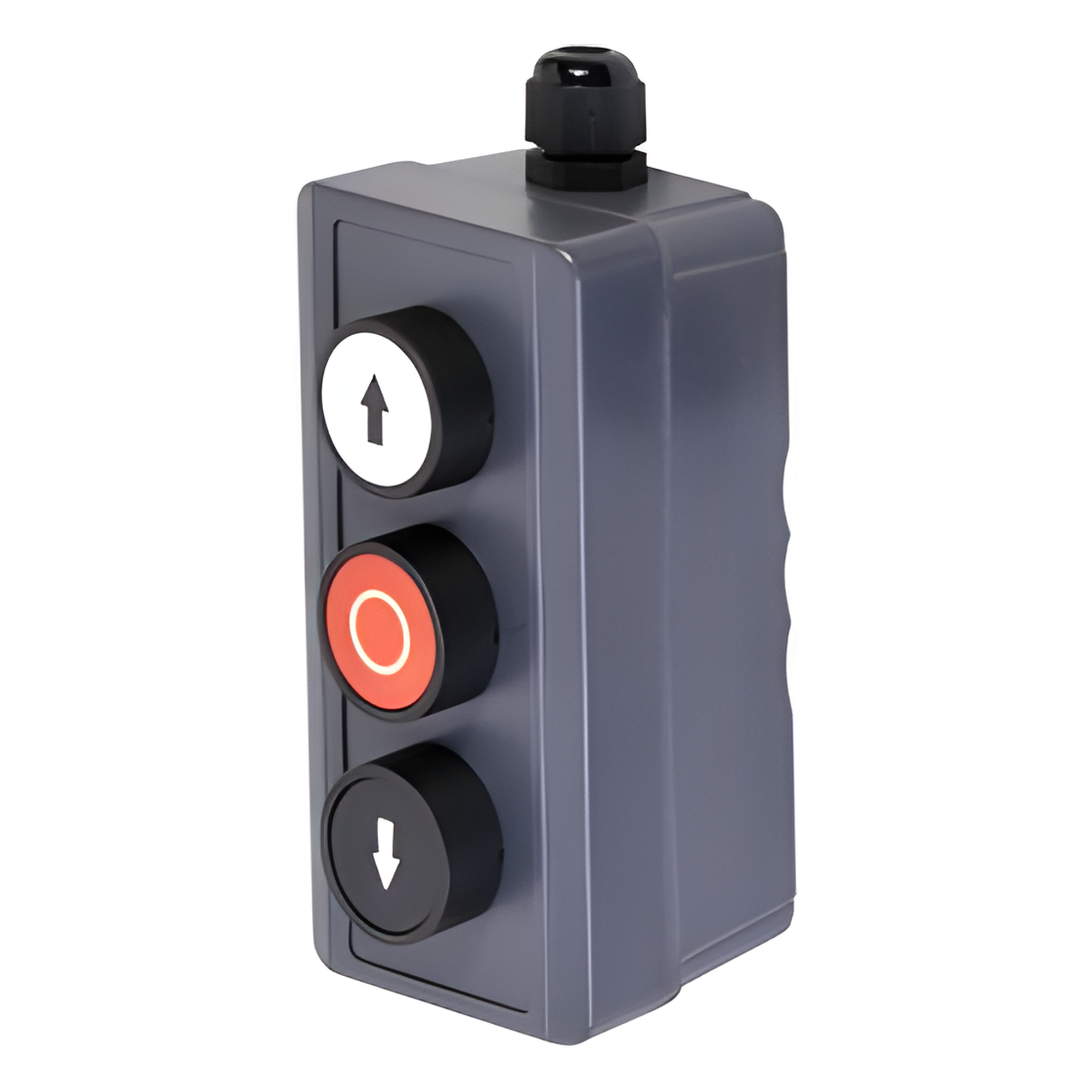 Botonera Triple de USO RUDO Para Barreras Vehiculares, Operadores Corredizos y Abatibles. — ACCESSPRO · SKU XBS-SW-01