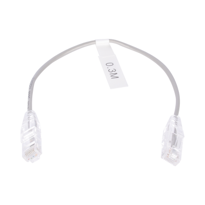 Cable de Parcheo Slim UTP Cat6 - 30 cm (11.81 Pulgadas) Gris Diámetro Reducido (28 AWG) — LINKEDPRO BY EPCOM · SKU LP-UT6-030-GY28