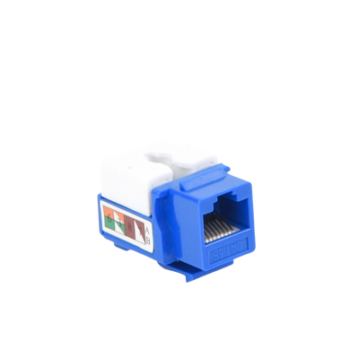 Módulo Jack Keystone Cat5e con Terminación 110 (Punchdown) para Faceplate - Color Azul