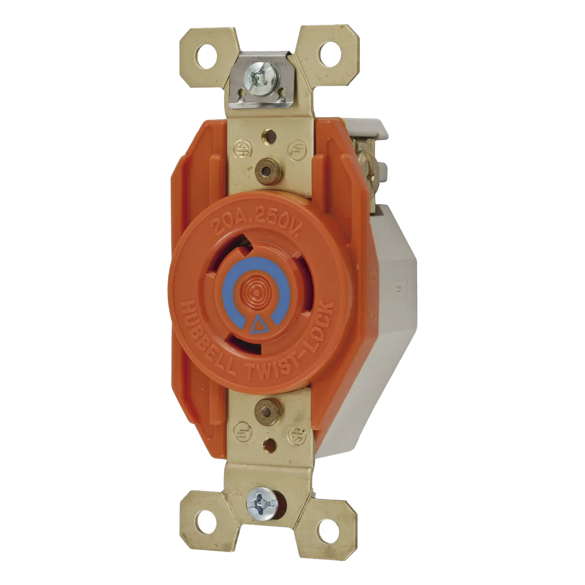 Receptáculo Sencillo de Media Vuelta / 20 A 250 V CA / 2 Polos 3 Hilos / Nema L6-20R — HUBBELL · SKU HUB-IG23-20