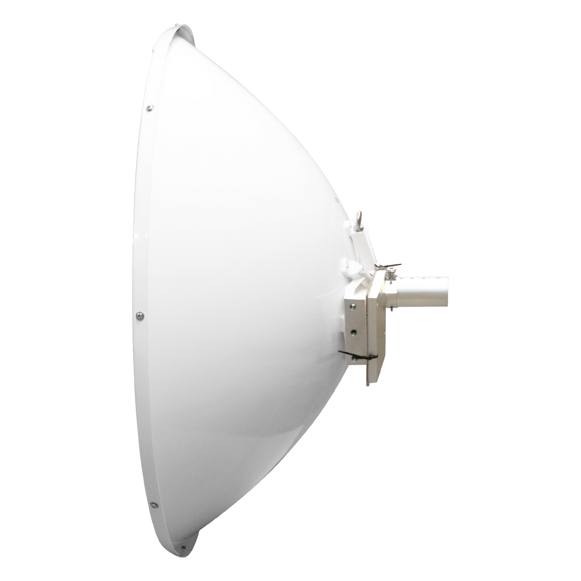 Antena Direccional de Alto Rendimiento/ Parábola profunda para mayor aislamiento al ruido / 3 ft / 4.9 a 6.1 GHz / Ganancia de 32.1 ± 1 dBi / Soporte de acero inoxidable / polaridad en 90 ° y 45 ° / Incluye montaje.