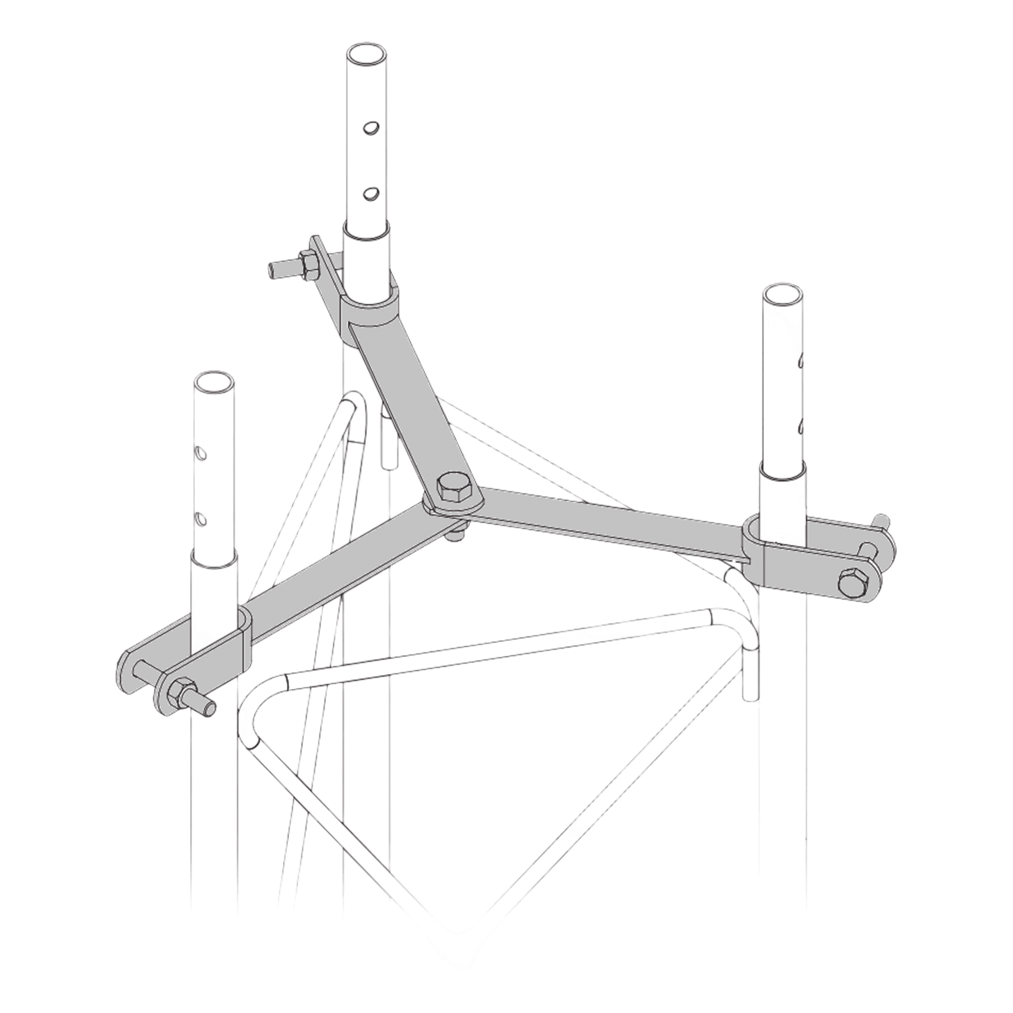 Brida de Sujeción para Retenida / Acero Galvanizado en Caliente / Compatible STZ90G / Norma NMX-H-004 — SYSCOM TOWERS · SKU SJB-90G