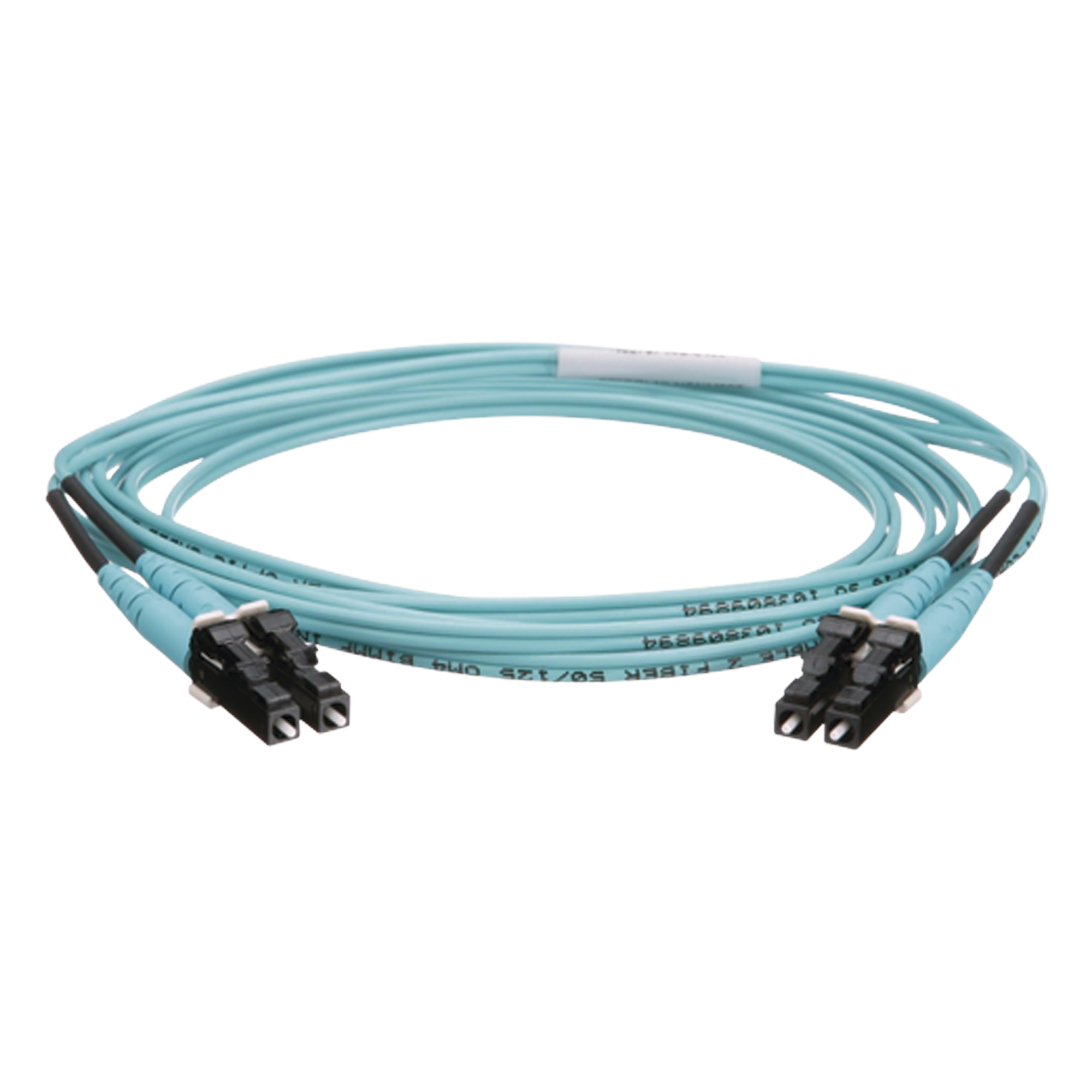 Jumper de Fibra Optica Multimodo 50/125 OM4, LC-LC Duplex, OFNR (Riser), Color Aqua, 2 Metros (6.56 Pies) — PANDUIT · SKU FZ2ERLNLNSNM002