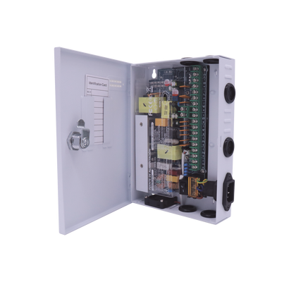 Fuente PREMIUM / 11-15 V / 9 canales / 16 A / Alta tecnología en seguridad / Doble ventilador / Hasta 1.8 Amperes por Salida / Filtro de ruido por canal / Diseño de alta gama.