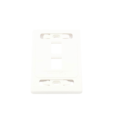 Placa de Pared Modular 10G MAX de 2 Salidas, Color Blanco