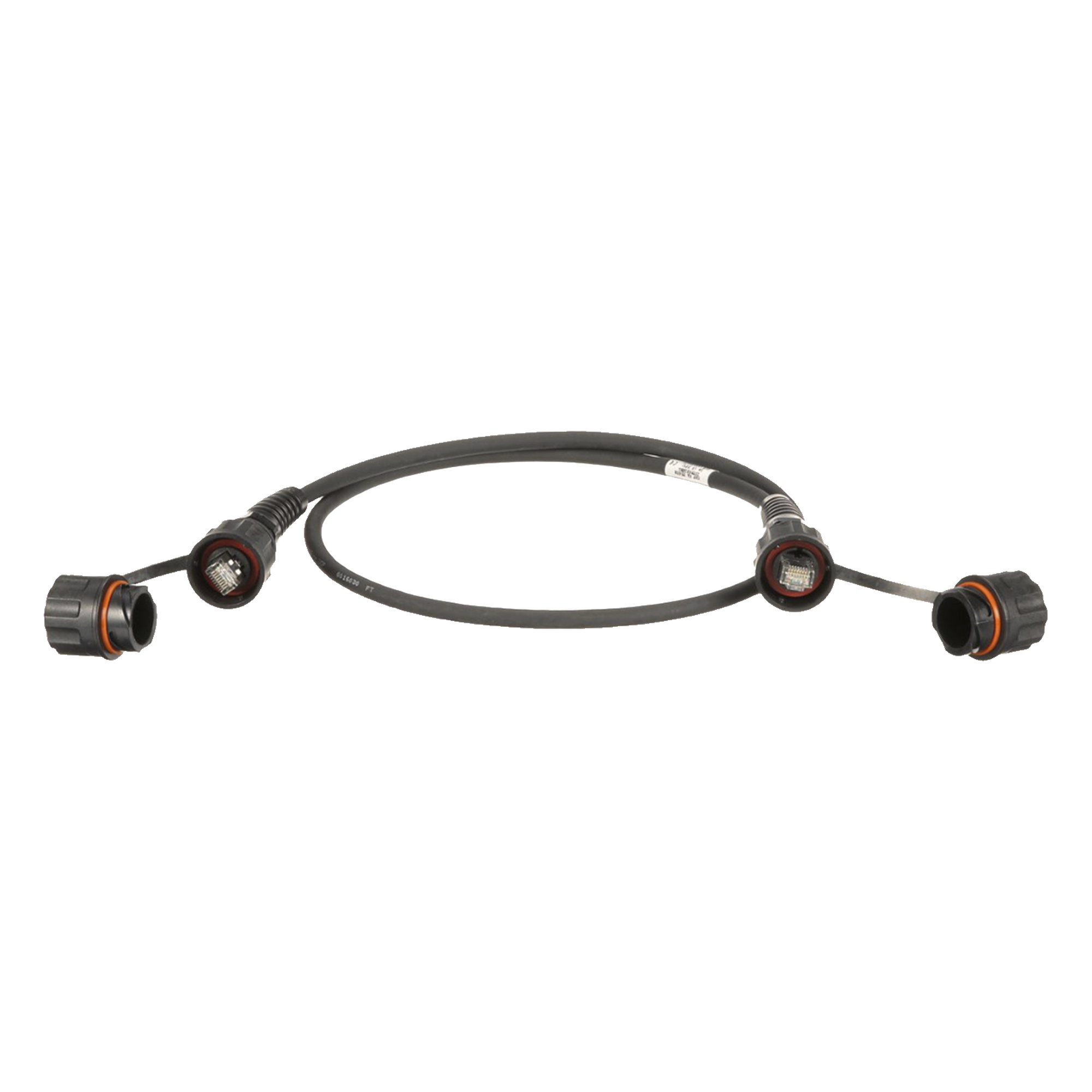 Patch Cord Cat6A IndustrialNet, Blindado S/FTP, Con Plug Industrial y Tapa en Cada Extremo, 1 Metro (3.28 Pies) — PANDUIT · SKU ISTP6X1MBL