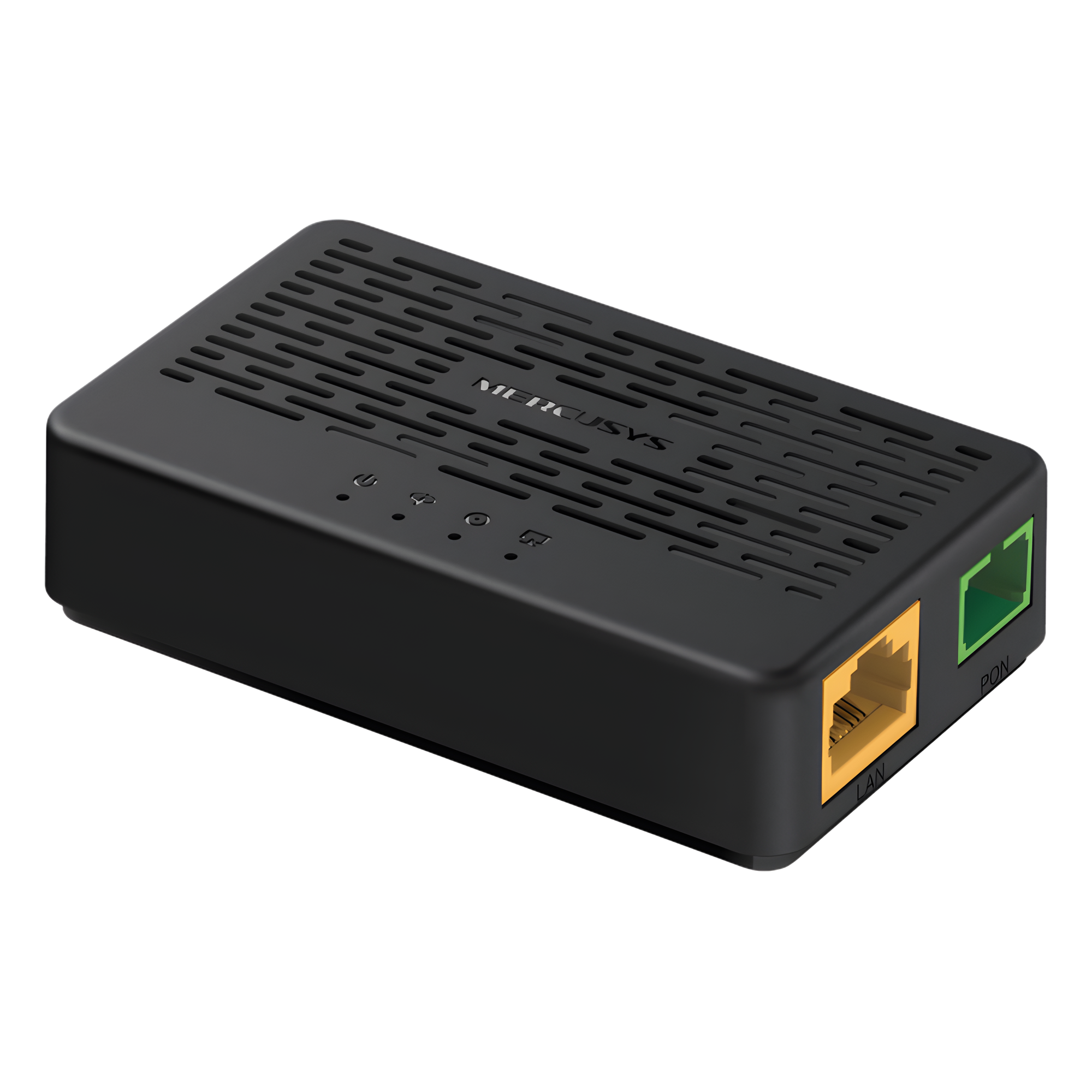 Terminal XPON 1 Puerto Gigabit / Modo Dual EPON + GPON / Downstream 2.488 Gbps / Gestión OMCI / VLAN 802.1Q / Bridge / Encriptación AES / DBA / FEC — Mercusys · SKU MF01G