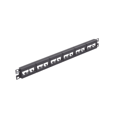 Panel de Parcheo Modular Mini-Com (Sin Conectores), Plano, Sin Blindaje, de 24 Puertos, 1UR