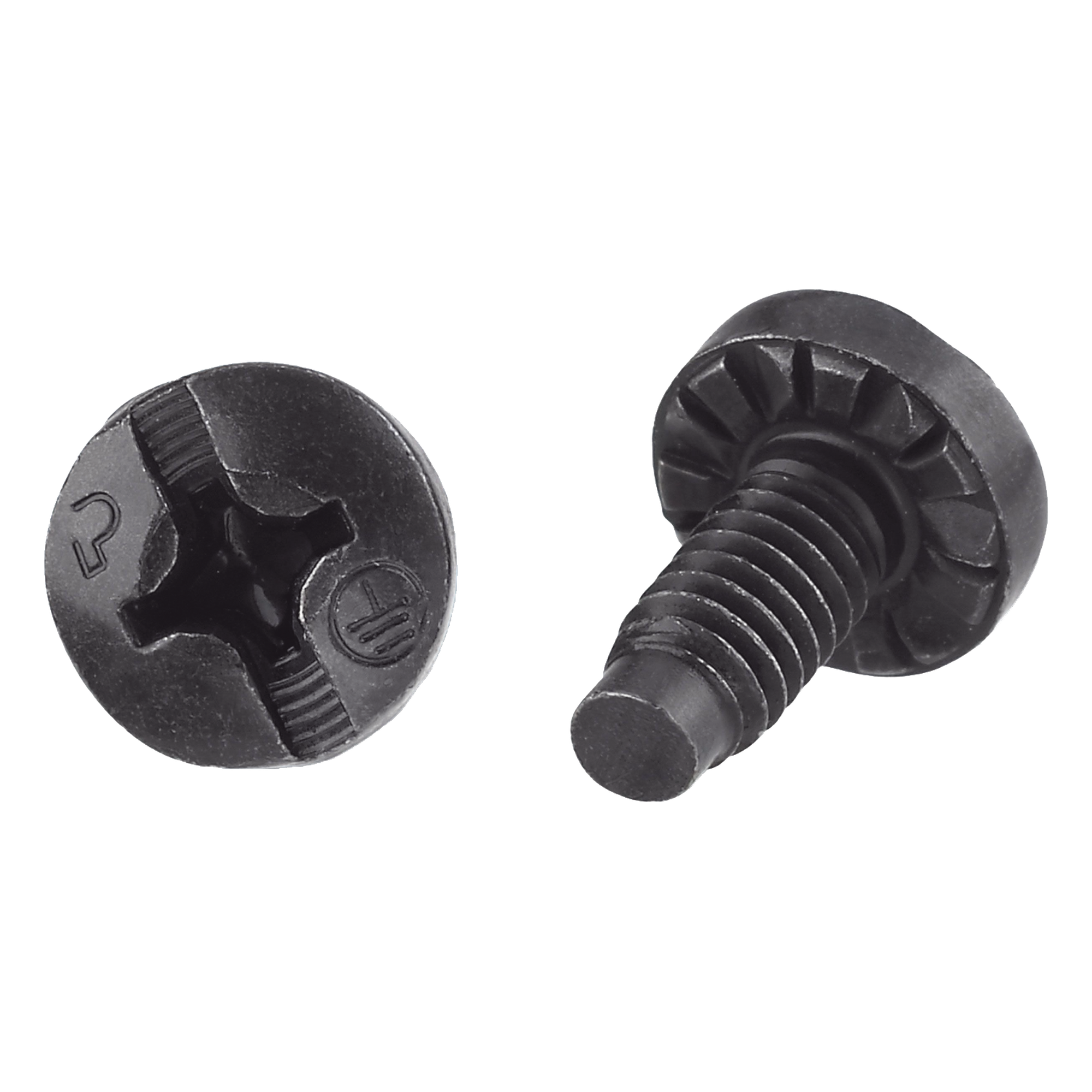 Tornillo de Conexión a Tierra / #12-24 x 1/2 pulgada / Cabeza Pan Head Phillips / Acero Tricromado Negro / Bolsa 100 Piezas — PANDUIT · SKU RGTBS-C