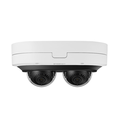 Camara Multi sensor IP 6MP x 2 CH con Inteligencia Artificial / Lente Mot. 3.54 a 6.69mm / WDR 120dB / H.265 / RanuraSD / Protección IP67 IK10 NEMA4X / IR 25m