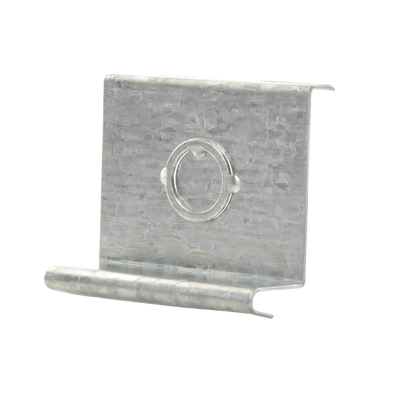 Placa salida a tubo automática con chequeador 1/2 y 3/4 de 66 mm, con acabado Electro Zinc