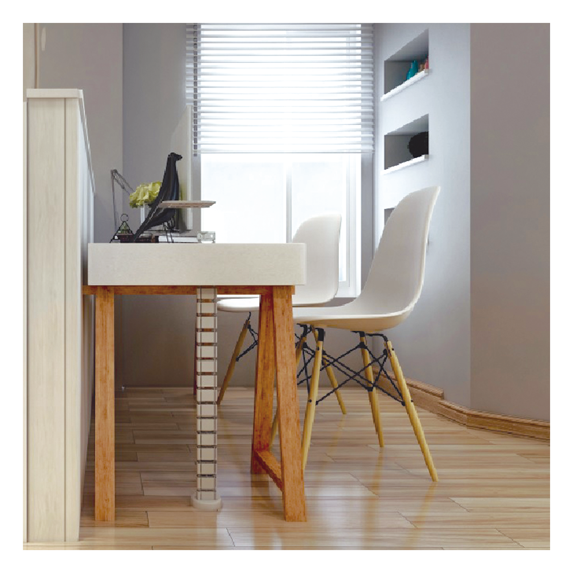 Organizador de Cables Vertical Articulado, Ideal para Llevar los Cables del Piso a Mesa o a la Cubierta del Escritorio de Manera Segura