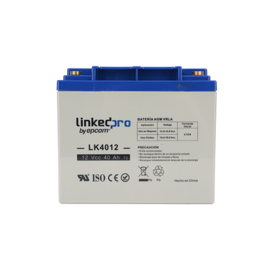 Batería de respaldo 12 V | 40 Ah | AGM | Especial para Seguridad Electrónica | UPS | Sistemas de Emergencia | Certificada UL | Vida útil 5 años | Terminales T2