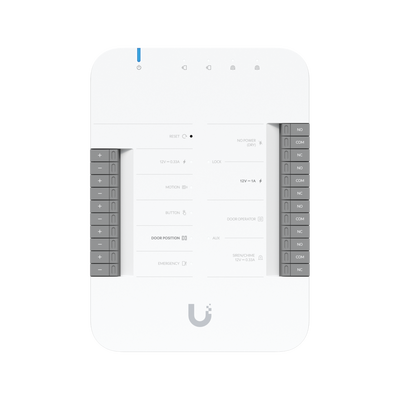 UniFi Access Kit de Inicio Gen2 Profesional para 1 puerta, (1) Lector NFC con pantalla táctil, audio 2 vías y cámara / (1) Lector NFC y de movimiento UA-G2 / Hub para conexiones para controlar una puerta con salida POE y energizar acc