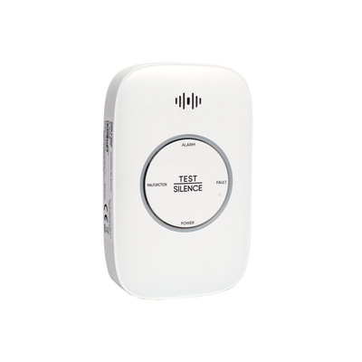 (HikFire) Detector de Gas Natural Metano (CH4) / Alarma Temprana / Salida para cierre de Válvula y/o activación de Ventilador / Protección IP30 / Alarma de 70dB a 115dB a 1 metro de distancia