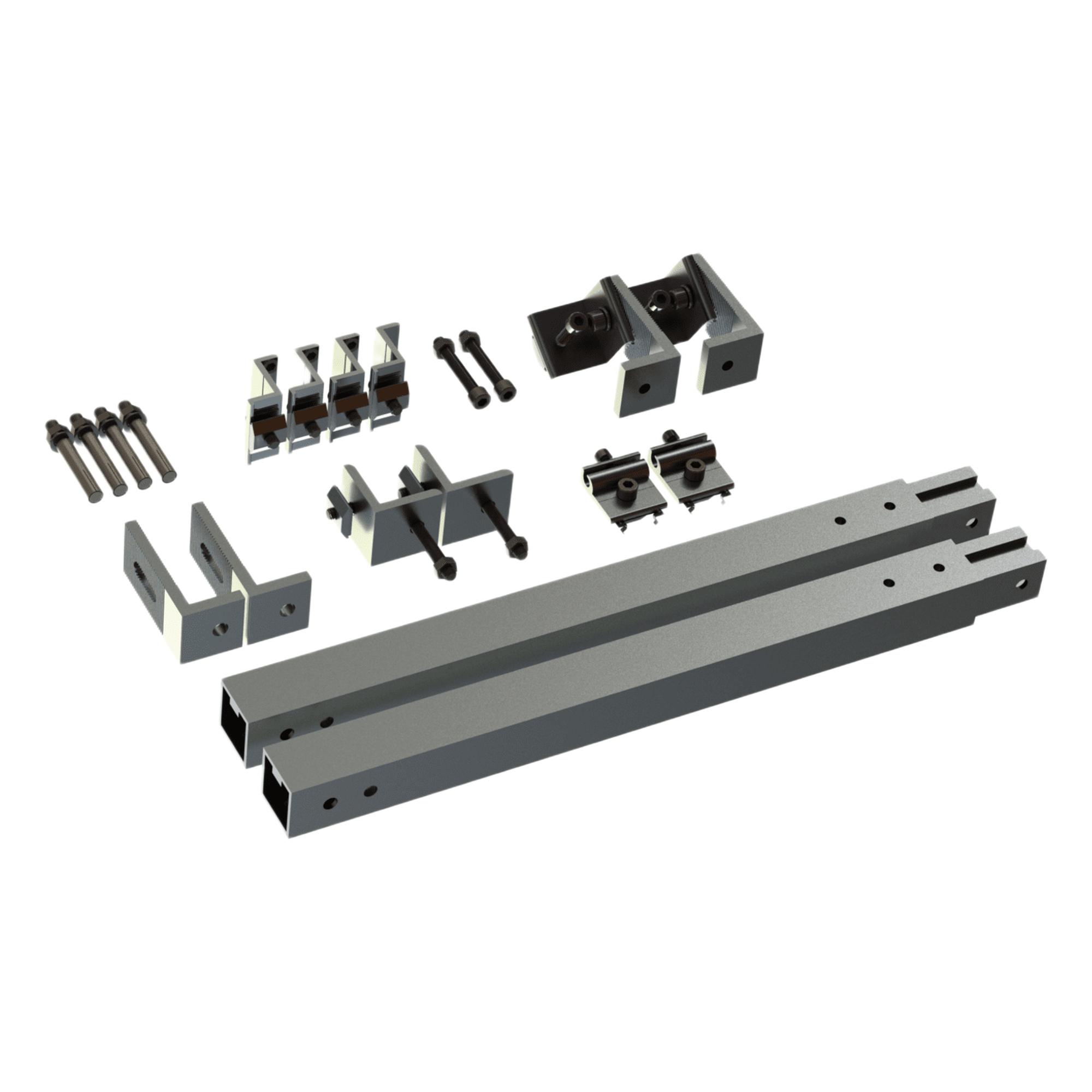 Caja de accesorios de aluminio  anodizado para montaje VEKTOR8R1M , arreglo 1X4 para techo — EPCOM POWERLINE · SKU EPLAMO011X1ST