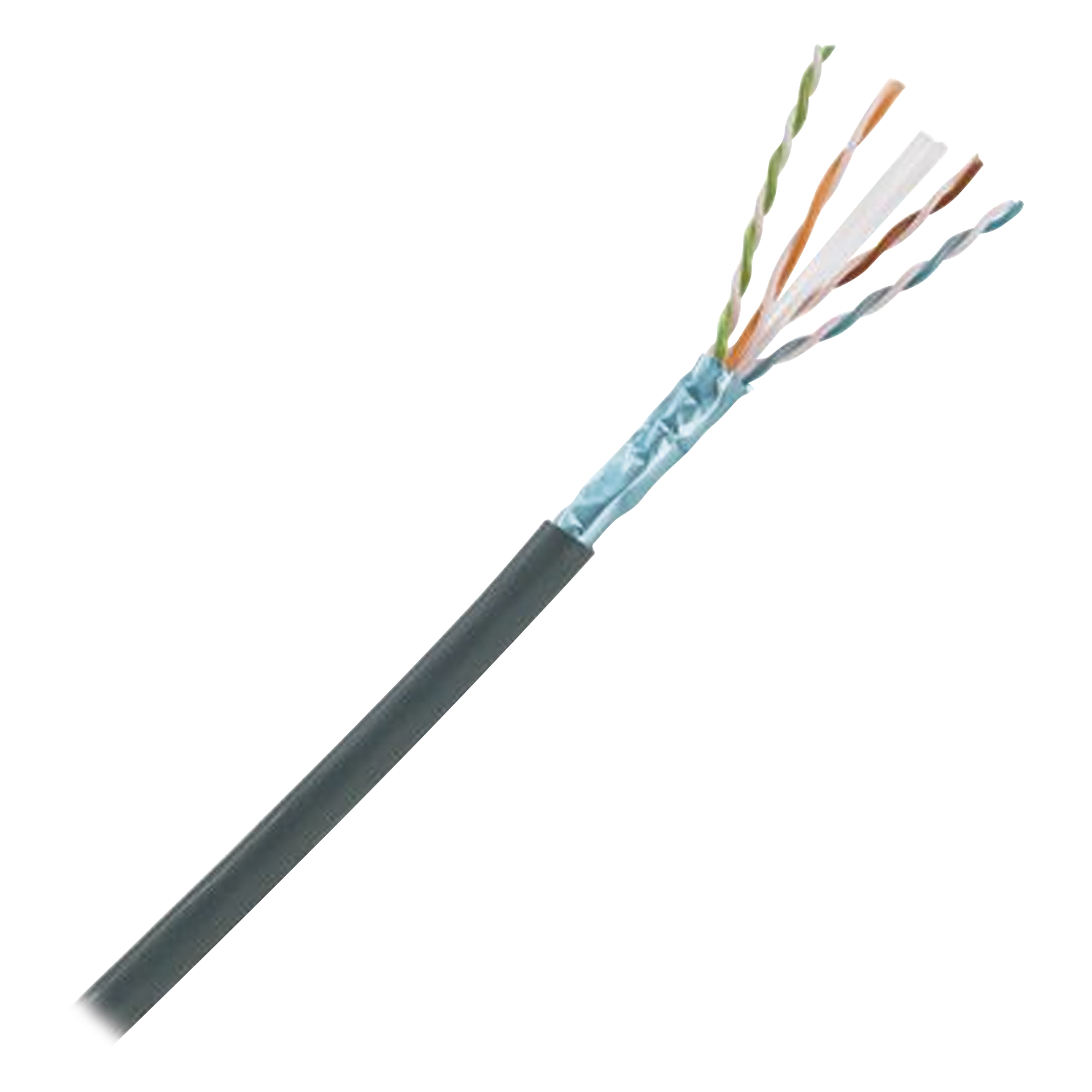 Bobina de Cable Planta Externa con Gel, de 4 Pares, Cat6A, Blindado F/UTP, Color Negro, 305 Metros (1000 Pies) — PANDUIT · SKU PFO6X04BL-CEG