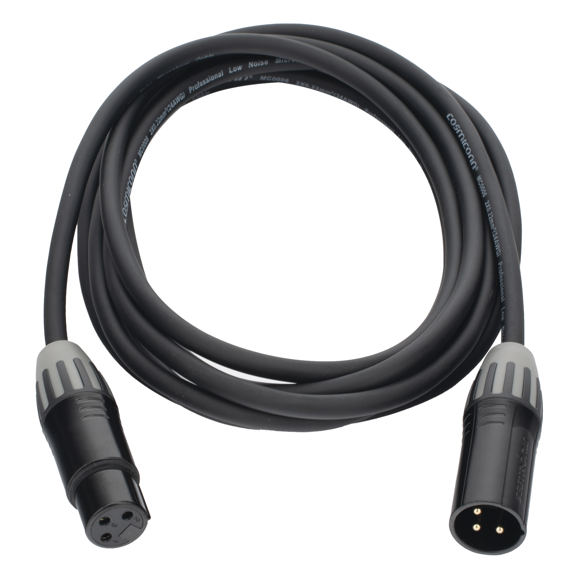 Cable XLR / 3 Polos / Hembra-Macho / Contactos Dorados / Triple Blindaje / 3 m (9.8 ft)