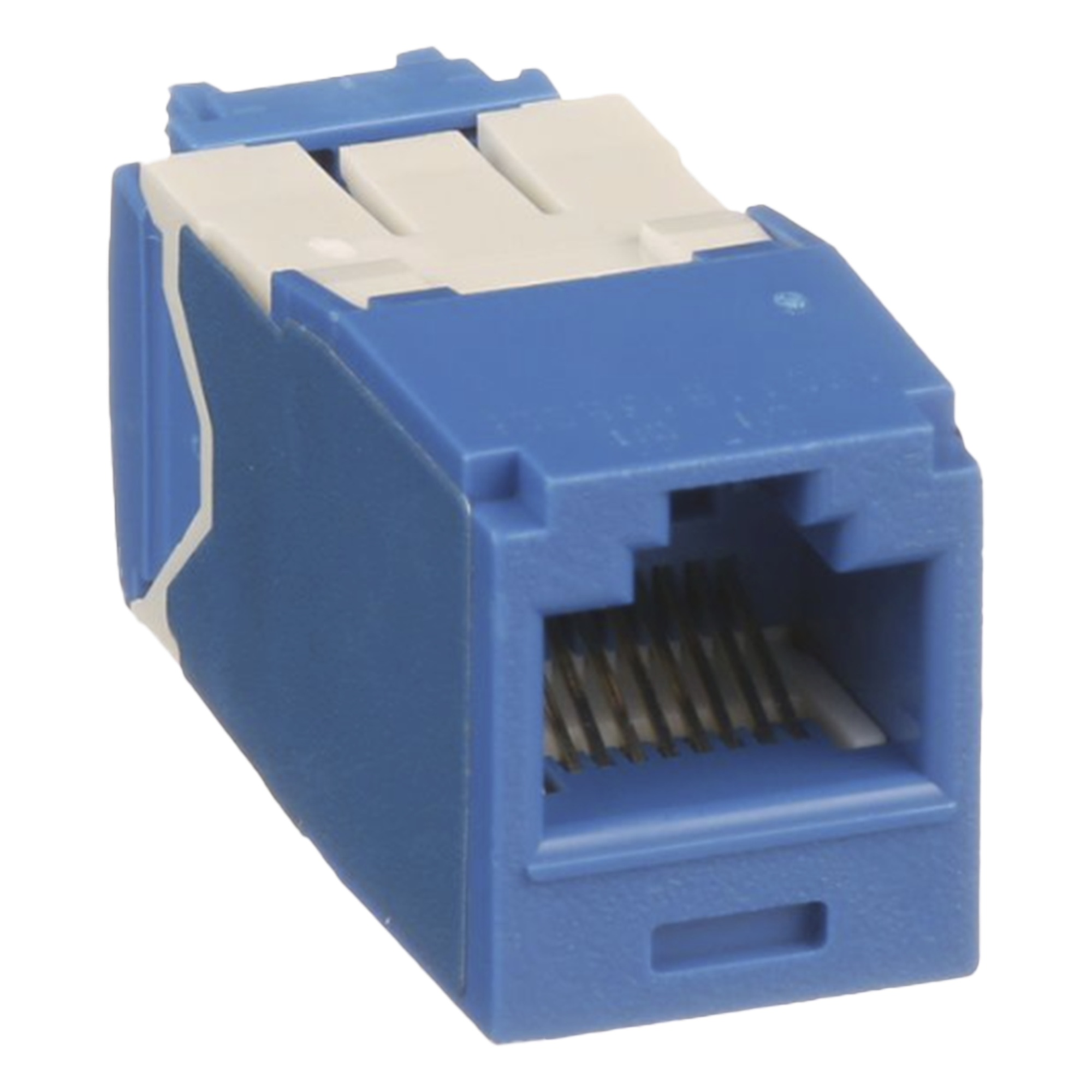 Conector Jack RJ45 Estilo TG, Mini-Com, Categoría 6A, de 8 Posiciones y 8 Cables, Color Azul — PANDUIT · SKU CJ6X88TGBU
