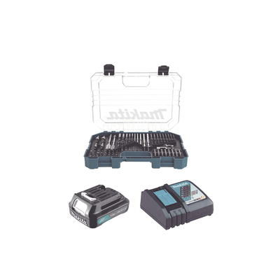 Rotomartillo/Taladro Inalámbrico (1/2") de 1,900 RPM, 18Vcc, Incluye 1 Batería BL1815N de 1.5Ah, 1 Cargador Modelo DC18SD y Un Set de 75 Pzas Modelo E-06943