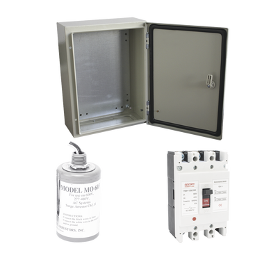 Kit de Centro de Carga Trifasico Para Corriente Alterna, Breaker de hasta 690 Vc de 125 A con Supresor de Descargas Atmosféricas. — EPCOM · SKU PL125ACA