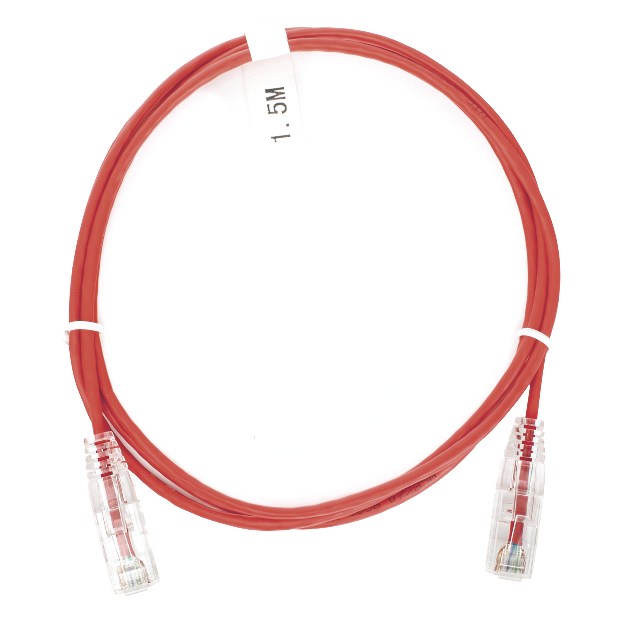 Cable de Parcheo Slim UTP Cat6 - 1.5 Metros (4.92 Pies) Rojo Diámetro Reducido (28 AWG) — LINKEDPRO BY EPCOM · SKU LP-UT6-150-RD-28
