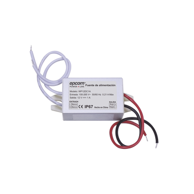 Fuente 12 V | 1 Amper | Waterproof | Intemperie grado IP67