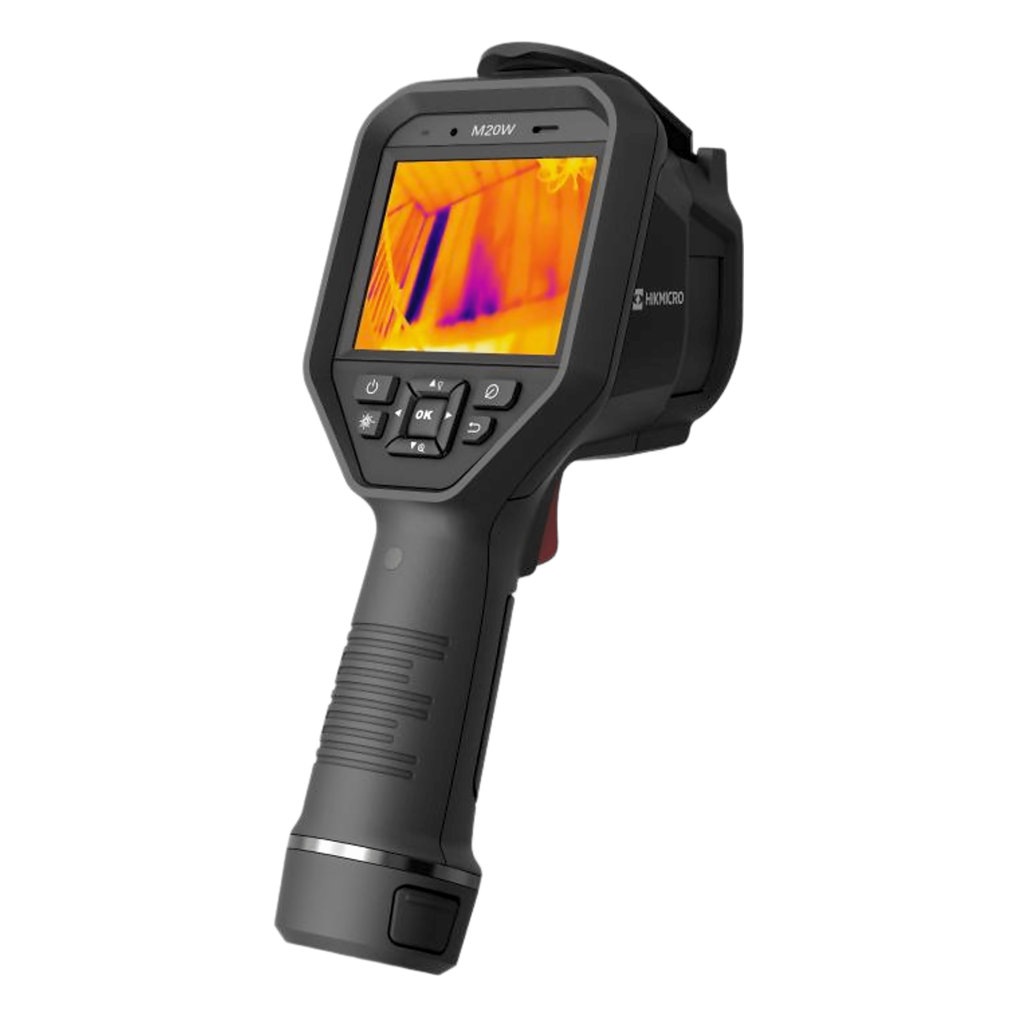 M20W - Cámara Termográfica Portátil Profesional / Rango de temperatura de -20 °C a 550 °C / Alta precisión ±2℃/±2% / Resolución IR 256 x 192 y Cámara Visual 8MP / Pantalla táctil LCD — HIKMICRO · SKU HM-TP22-3AQF/W-M20W