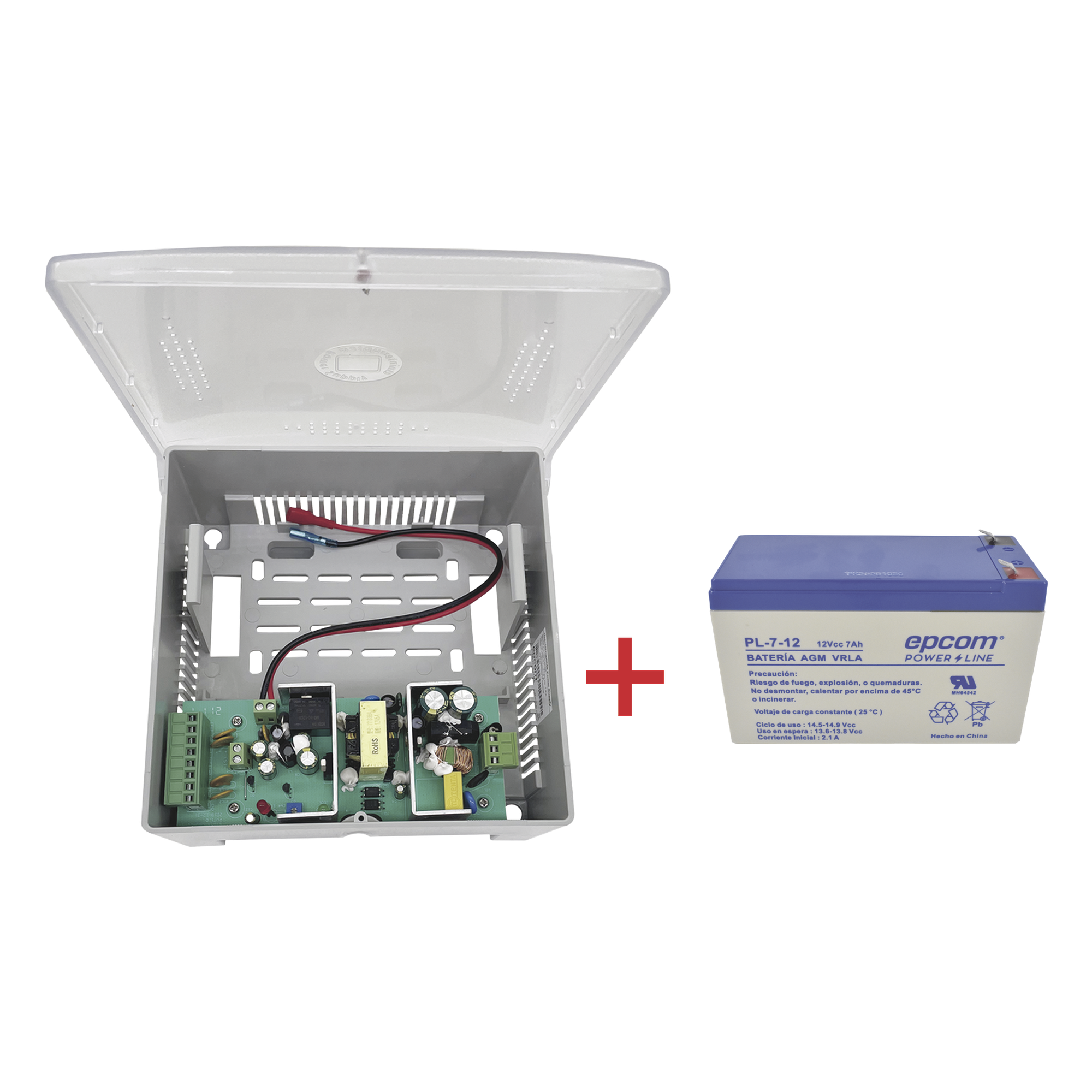 Kit / Fuente PS12DC4PBK + Batería incluída LK712 — EPCOM POWERLINE · SKU PS12DC4PBK/K