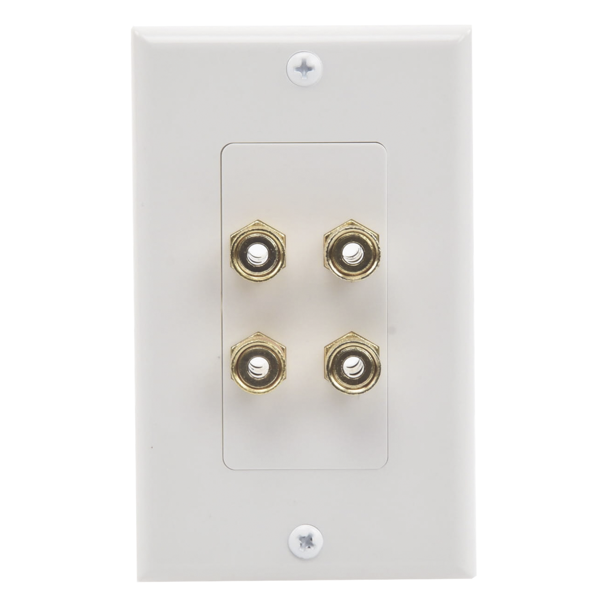 Placa de Pared | Postes de Unión Tipo Banana | Conexión para 2 Altavoces | Fácil Instalación | Conectores Chapados en Oro — EPCOM PROAUDIO · SKU EP-WP2S