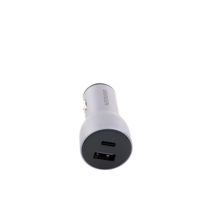 Cargador de Auto 52.5W | Puerto USB-A y USB-C | Carga Rápida | Compatible con Vehículos de 12 y 24 VCD | PD3.0 + QC3.0 | Chip Inteligente | Diseño Compacto Mayor Eficiencia Energética | Caja de Aluminio