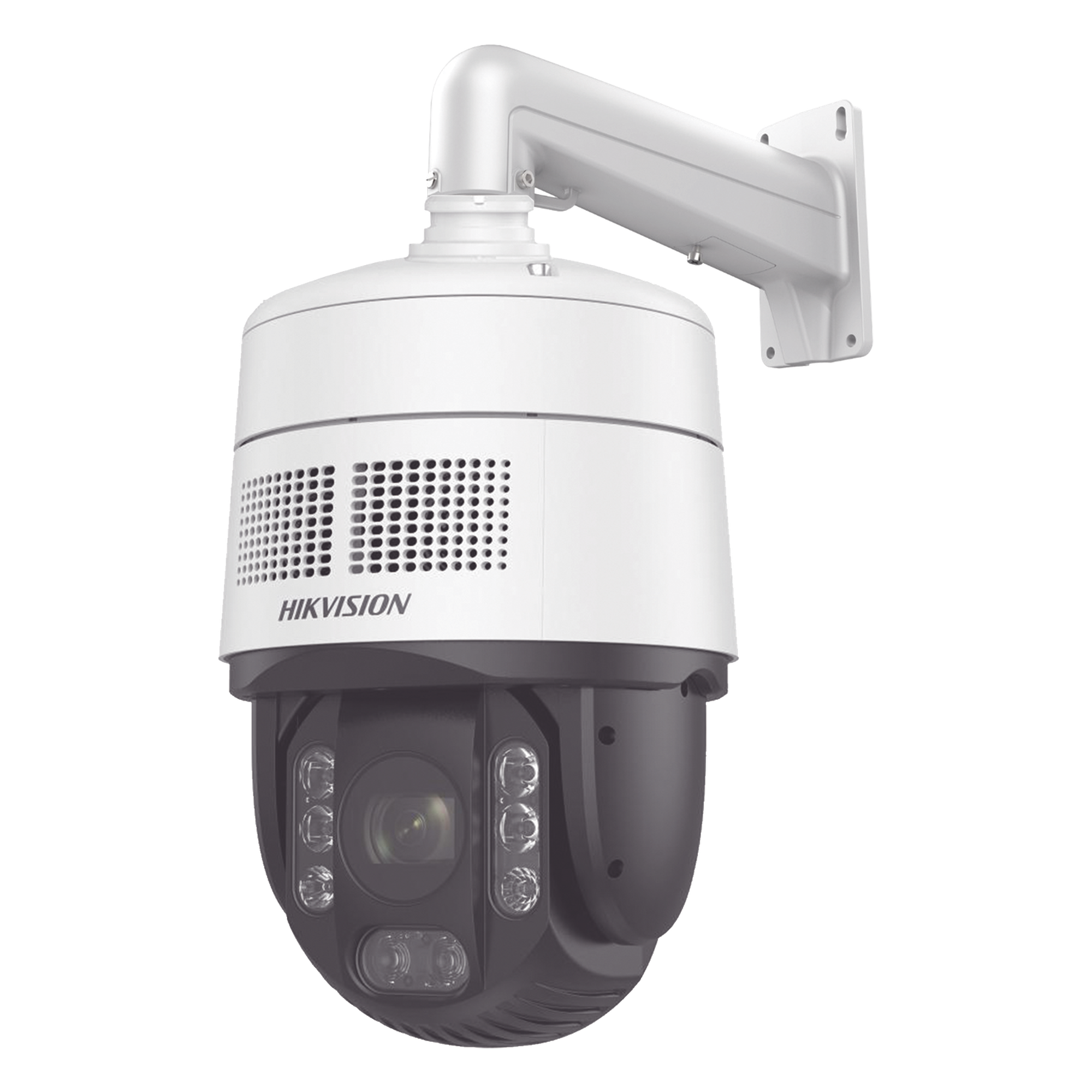 Cámara Domo PTZ IP / 4 Megapixel / 32X Zoom Óptico / IR 200 m (656.2 ft) / Alerta Audible y Luz Estroboscópica 100 m (328.1 ft) / AcuSense / Autoseguimiento 2.0 / IP67 / IK10 / Hi-PoE — HIKVISION · SKU DS-2DE7A432IWG-EB/SL