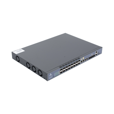 OLT de 16 puertos GPON con 8 puertos Uplink (4 puertos Gigabit Ethernet + 4 puertos SFP / puertos SFP+) hasta 2,048 ONUs