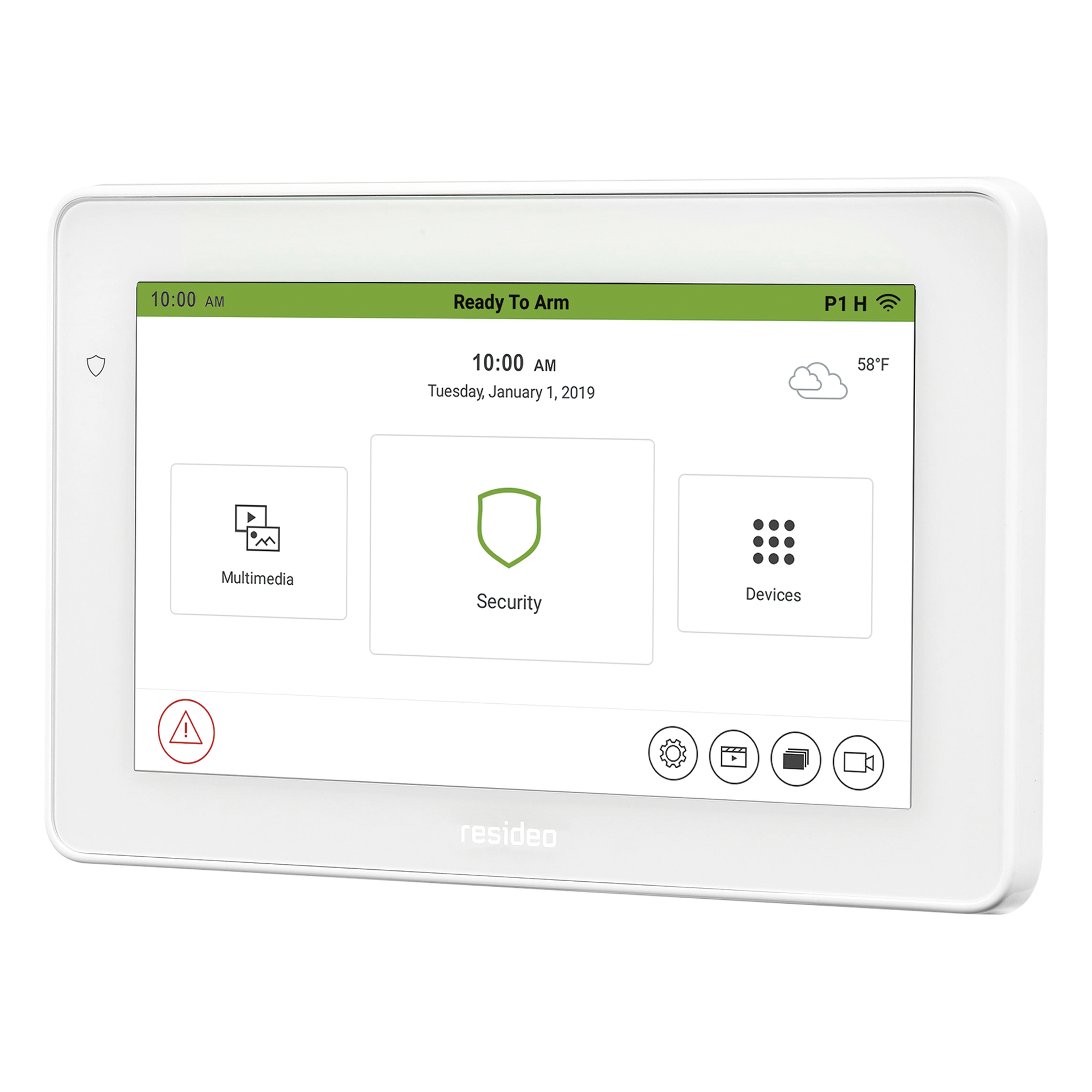 Pantalla táctil controladora de automatización y seguridad con Z-Wave Plus, compatible con paneles VISTA — HONEYWELL HOME RESIDEO · SKU TUXEDOW