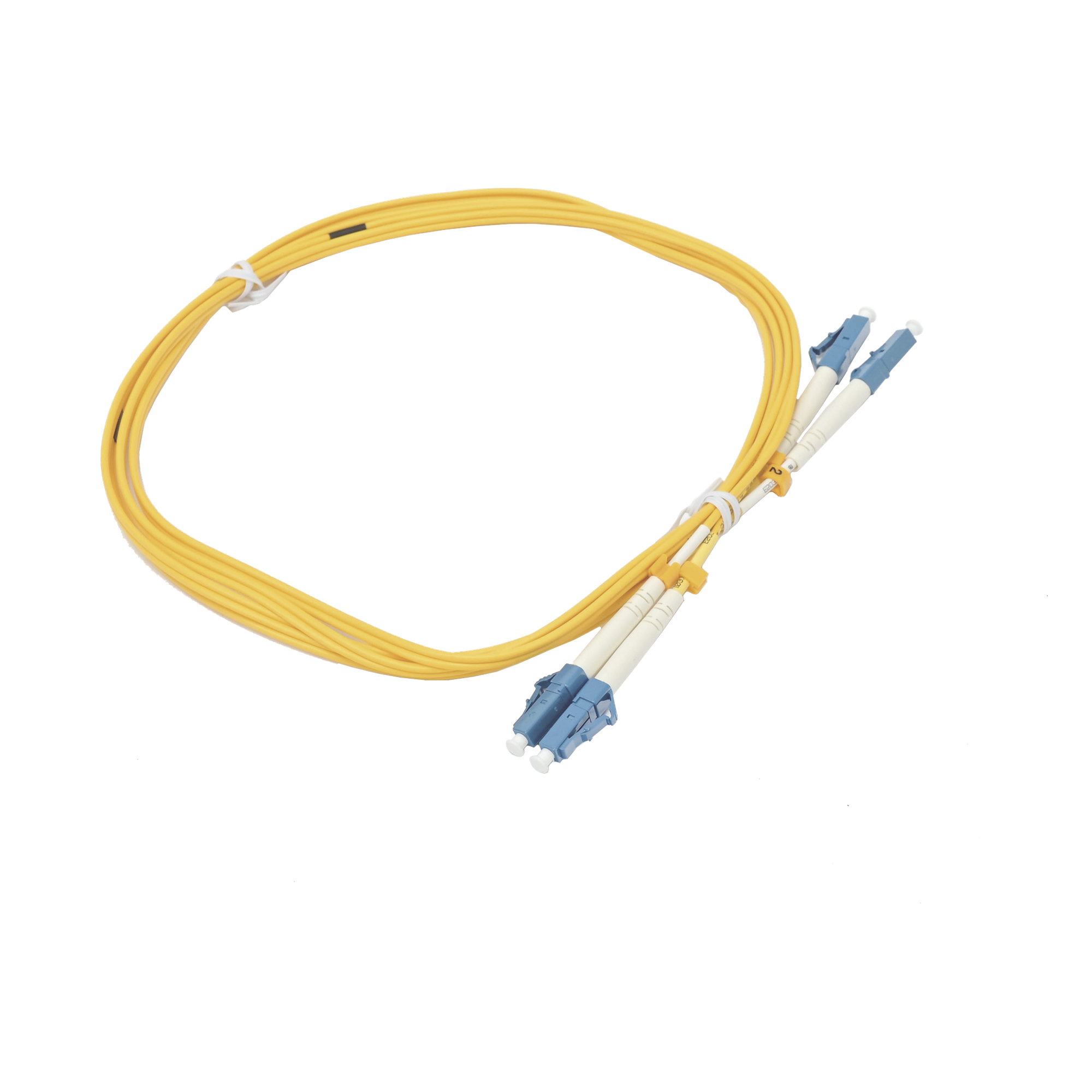 Jumper de Fibra Óptica / Monomodo G.652D / LC/UPC-LC/UPC / Dúplex / 2 m (6.56 ft) / Forro 2 mm — FIBERHOME · SKU OFC-LC/PC-LC/PC-D-20-2