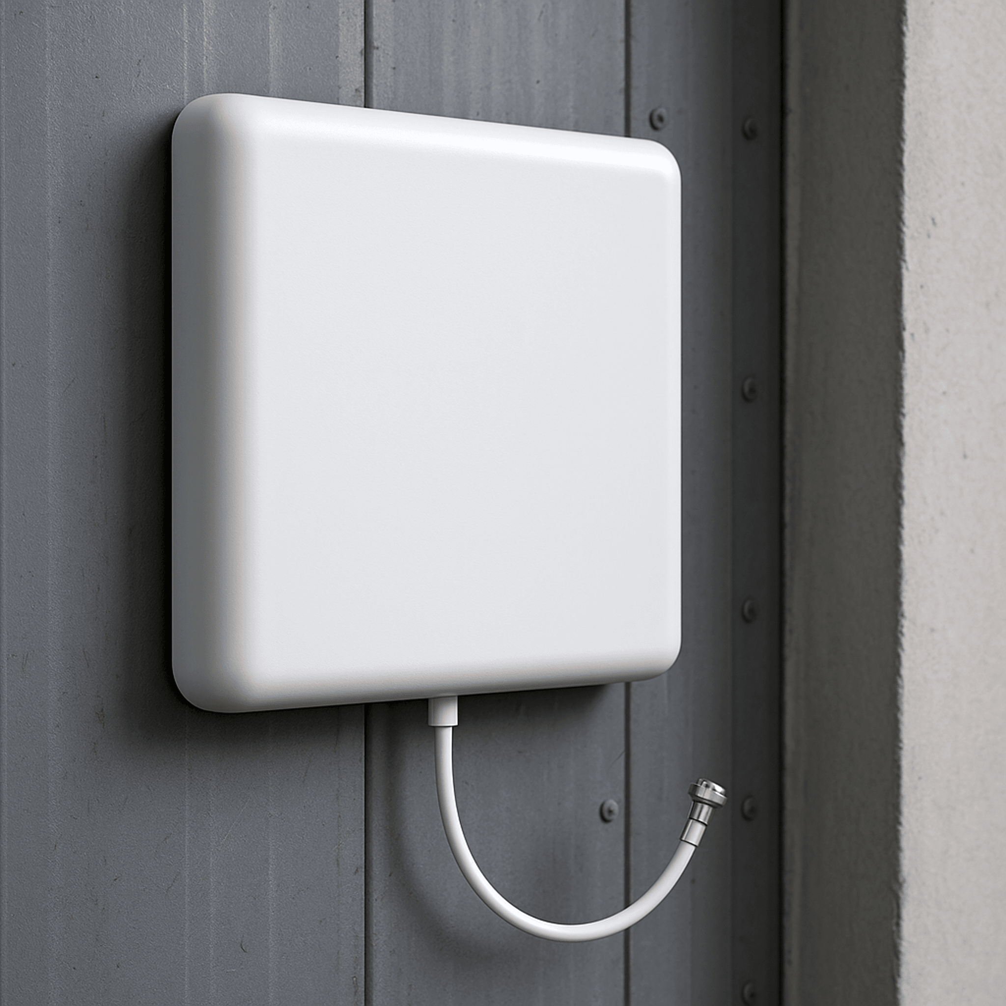 Antena Direccional tipo Panel / LTE 698-2700 MHz / 4 Bandas / Ganancia 5-8 dBi / Polarización Vertical / Montaje Pared