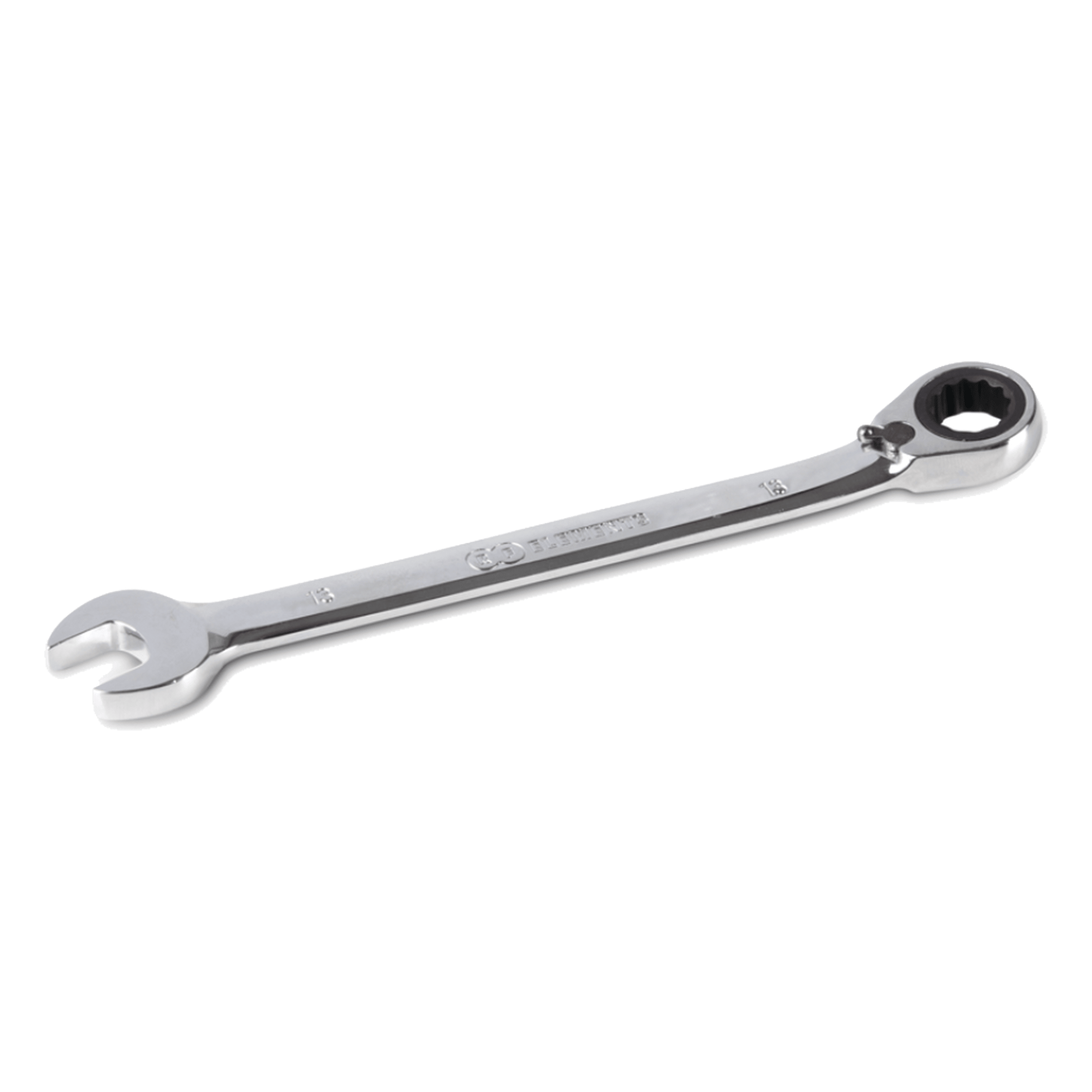 Llave de trinquete / 13 mm / Cromada / 25 x 6.5 x 1.6 cm / 0.82 x 0.21 x 0.05 ft / 0.11 kg — RF ELEMENTS · SKU RRW-13MM