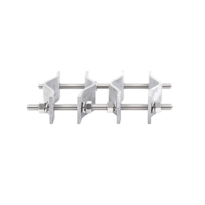Juego de Dos Abrazaderas Dobles para Mástiles de 3.8 a 8.9 cm, con Separación entre centros de 12 cm.