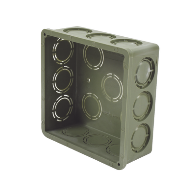  Caja Cuadrada de 1/2" - 3/4" para PVC Conduti Pesado. 