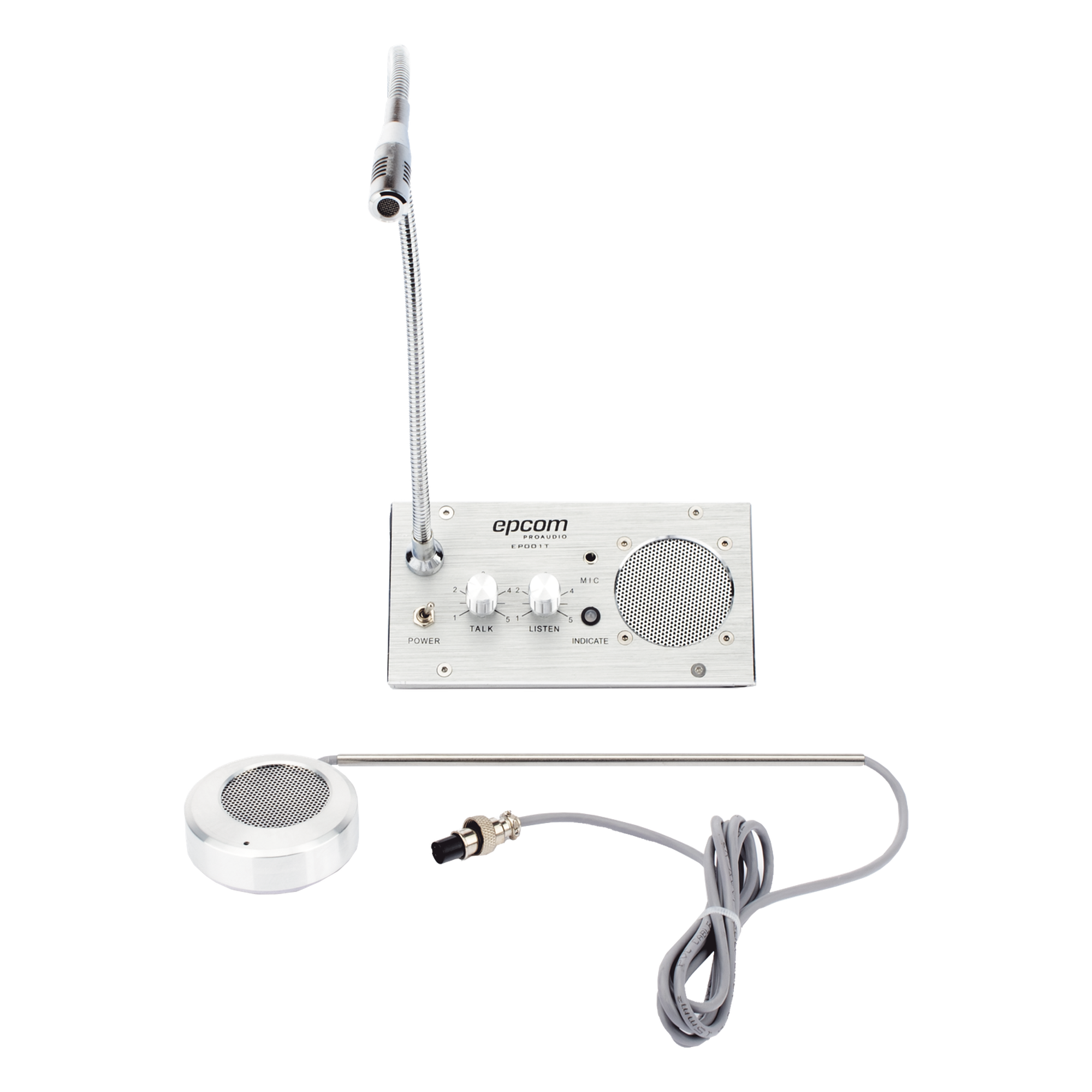 Sistema de Intercomunicación | Ideal para Ventanillas | Audio de voz de dos vías | 12V/1A 2W | Micrófono Interior + Micrófono Exterior