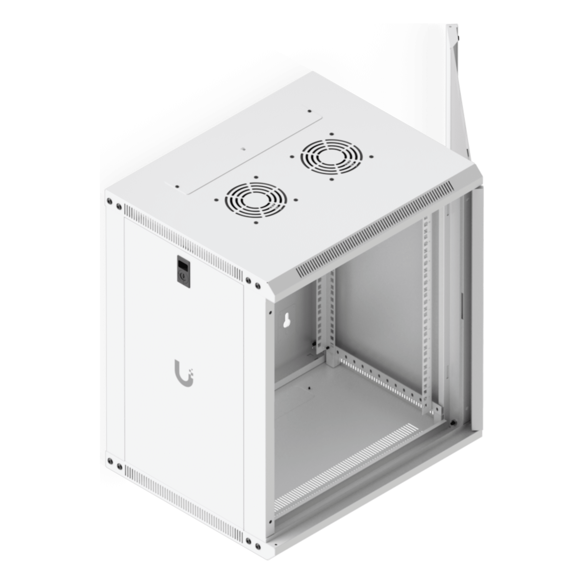 Gabinete Rack 12U / 550 x 450 mm / 50 kg Carga / Vidrio Templado / 21.7 x 17.7 x 25'