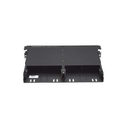 Panel de Distribución de Fibra Óptica con Bandeja Deslizable, Acepta 12 Cassettes HD Flex en 6 Espacios, Hasta 144 Fibras, 1 UR